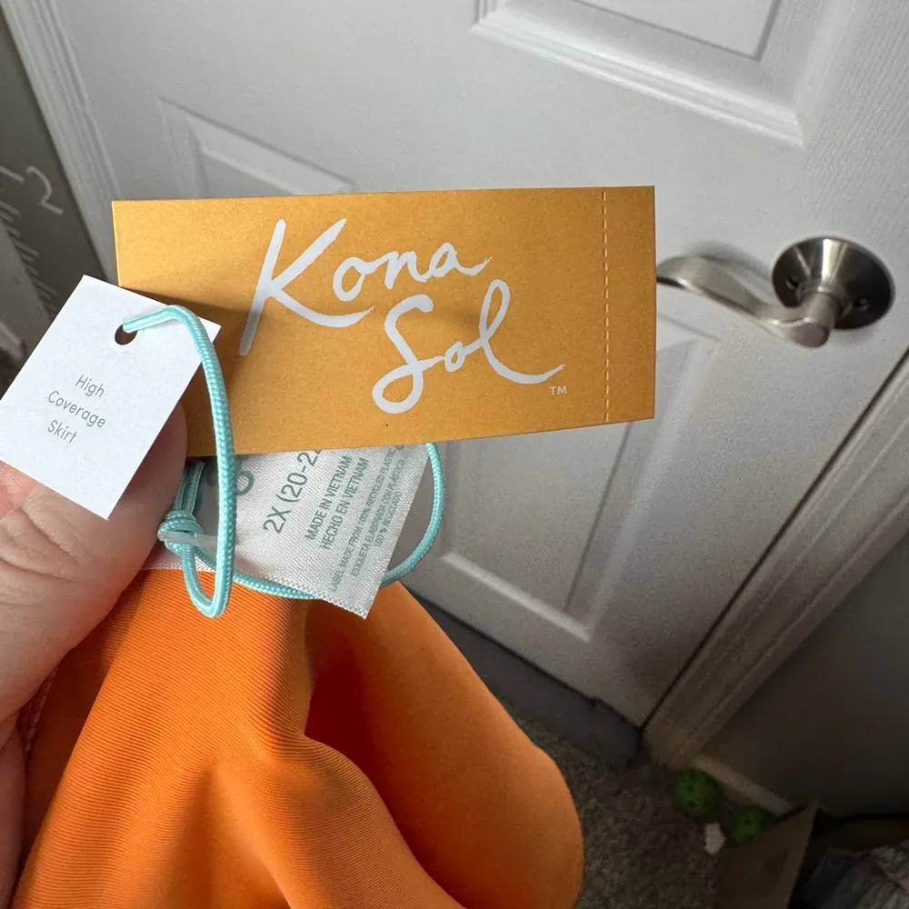 KONA SOL High Waisted Skirted Abstract Print Bikini Bottom Size 2XL‎ (20-24) NEW - Image 3