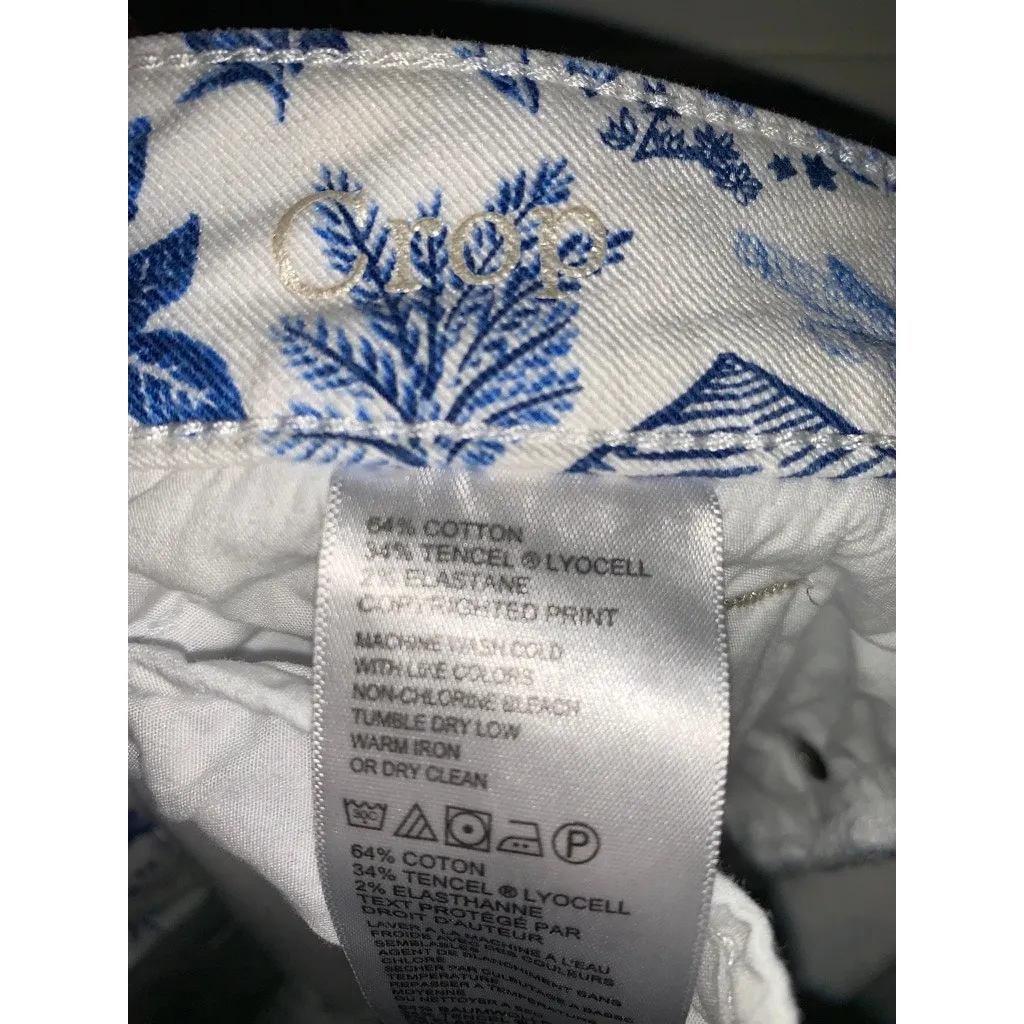 Tommy Bahama Women's Beach Hut Print Cropped Jeans‎ Size 31x24 Multicolor - Image 3