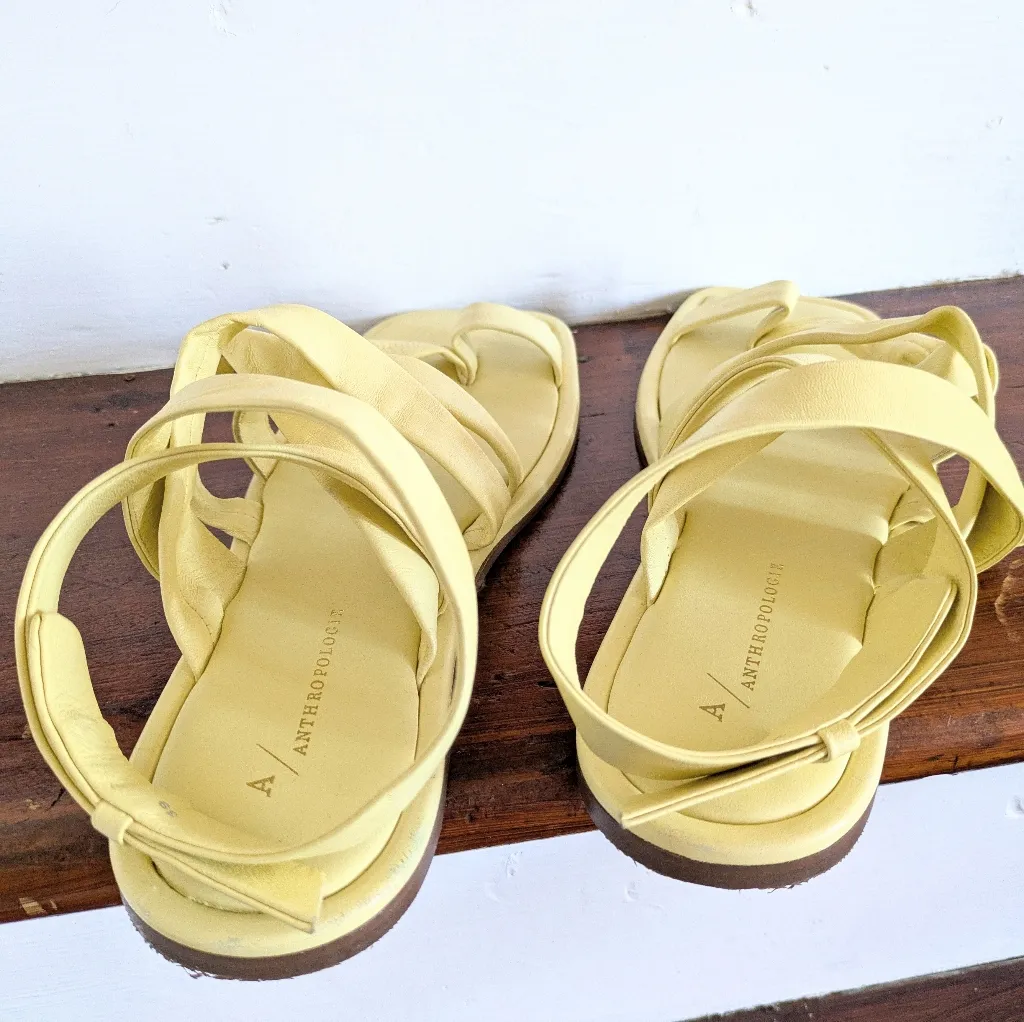 Anthropologie Lemon Strappy Sandals - Image 7