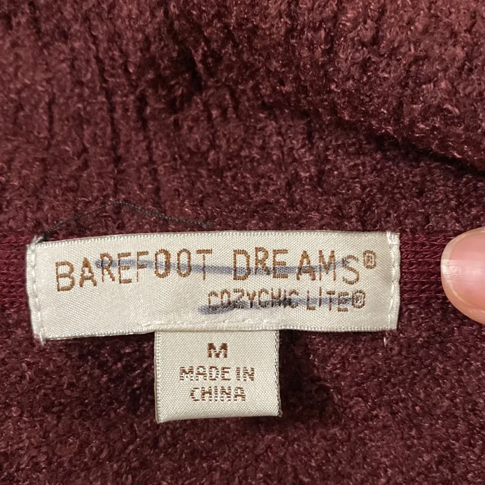 NEW Barefoot Dreams CozyChic Lite Circle Cardigan in rosewood size S - Image 13