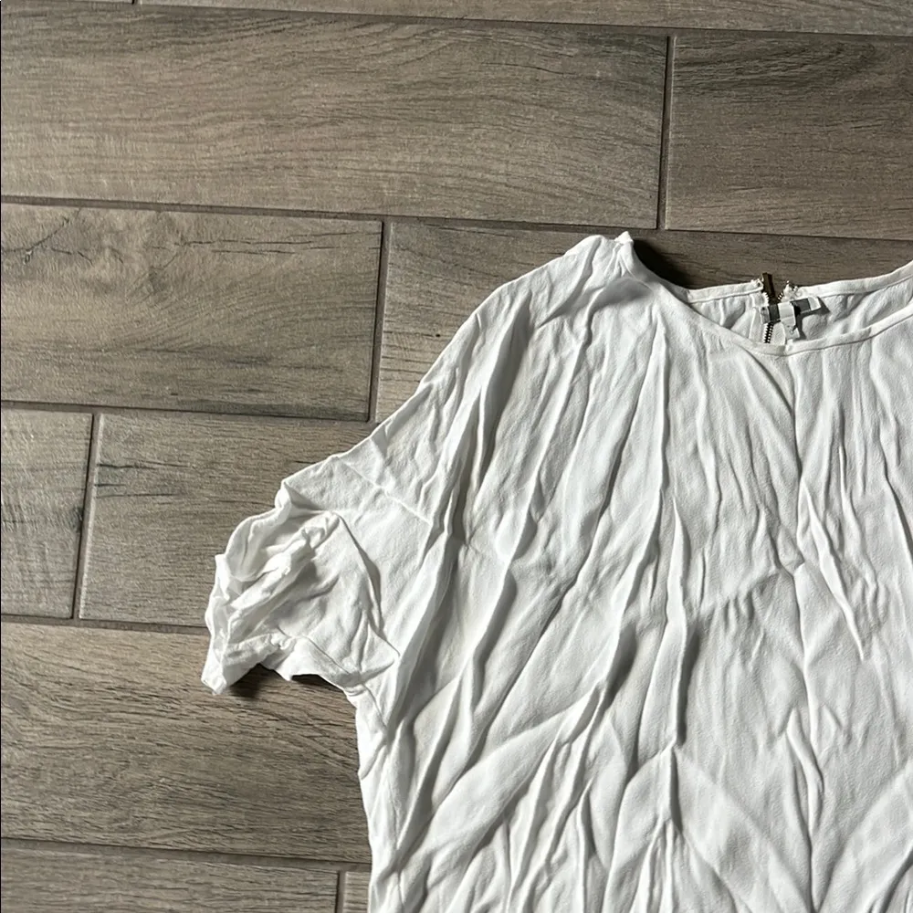 Joie White short Sleeve Boxy Tee - Image 2