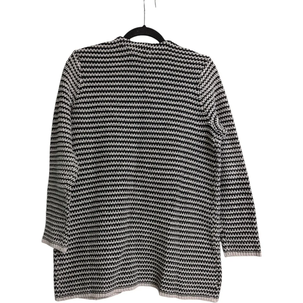 NWT Mason & Belle Black White Striped Long Sleeves Cardigan Size S - Image 4
