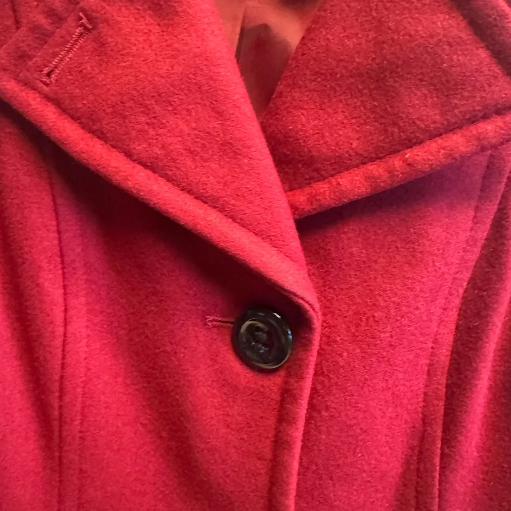 London Fog Women's Vibrant Red Pea Coat - Image 4