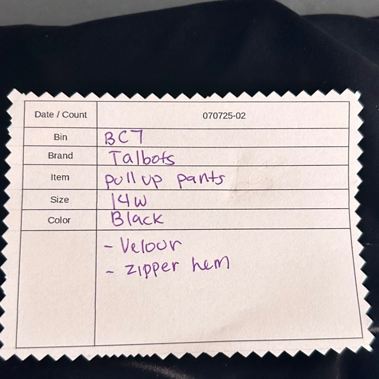 Talbots Velvet Pants 14W Black‎ - Image 14