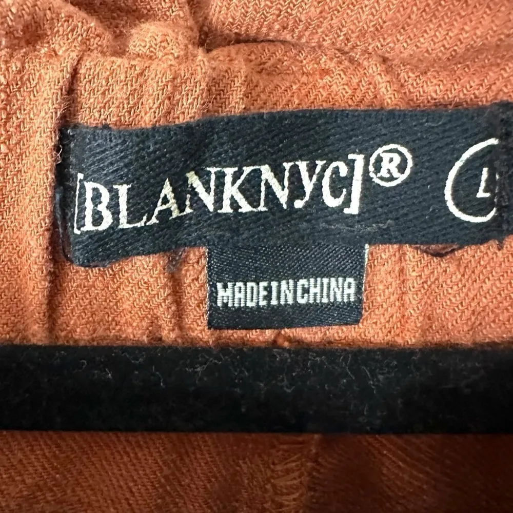 Blank NYC Large Linen Wide Leg Paper Bag Pants Terracotta Summer LagenLook - Image 5