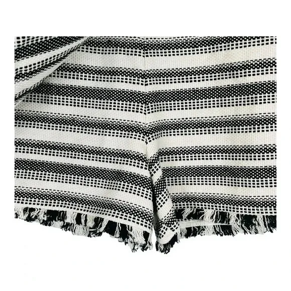 Sadie & Sage Black White‎ Striped Wrap Skort Shorts Women Size Small - Image 2
