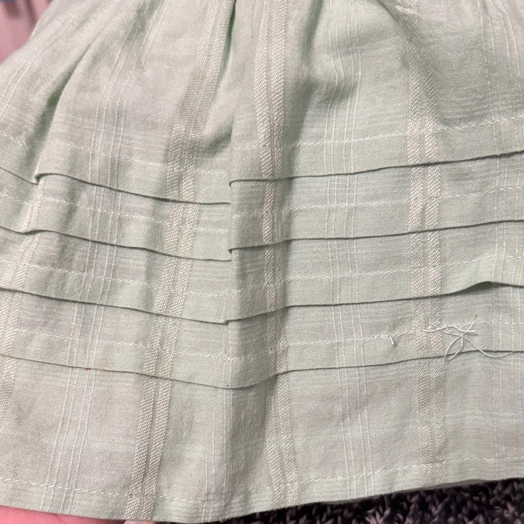 💖 Free People Elora Delicate Cottagecore Mini Dress in Mermaid's Tail Green - Image 5