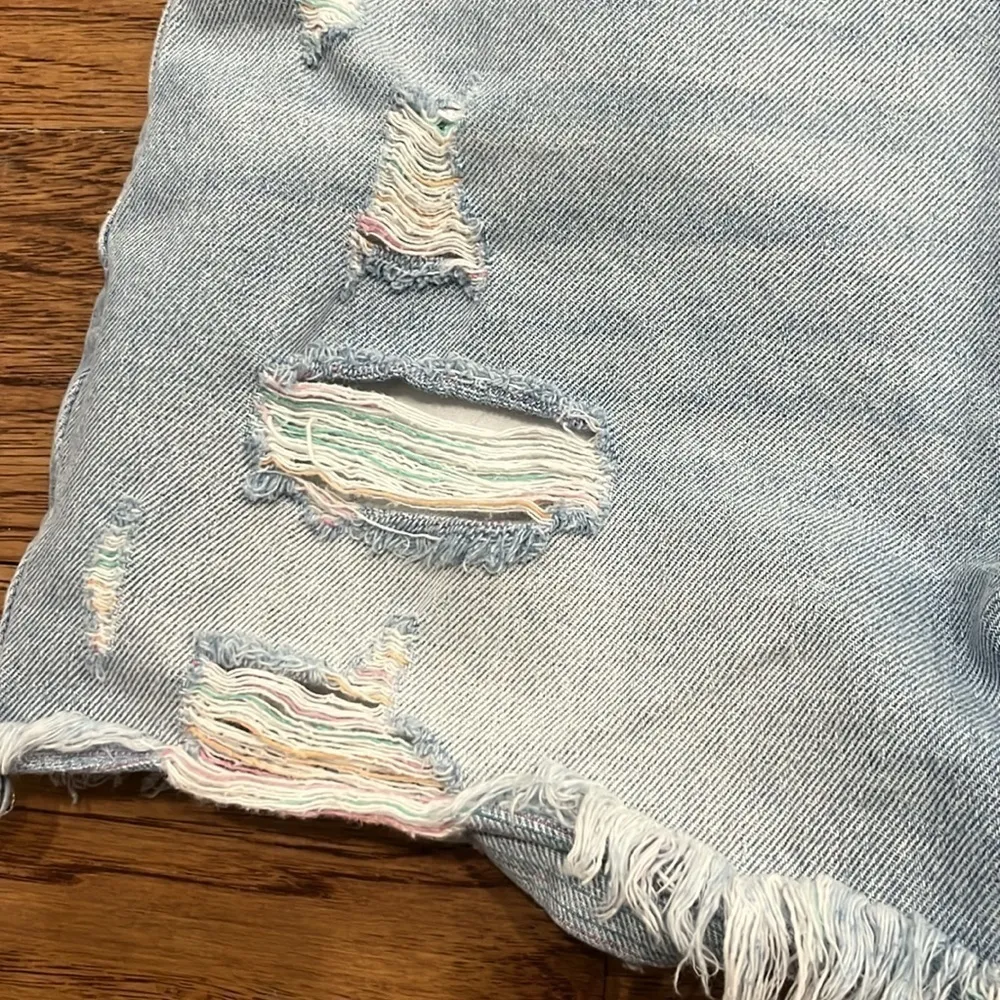 KanCan High Waist Distressed shorts 61 Blue Size 25 - Image 5