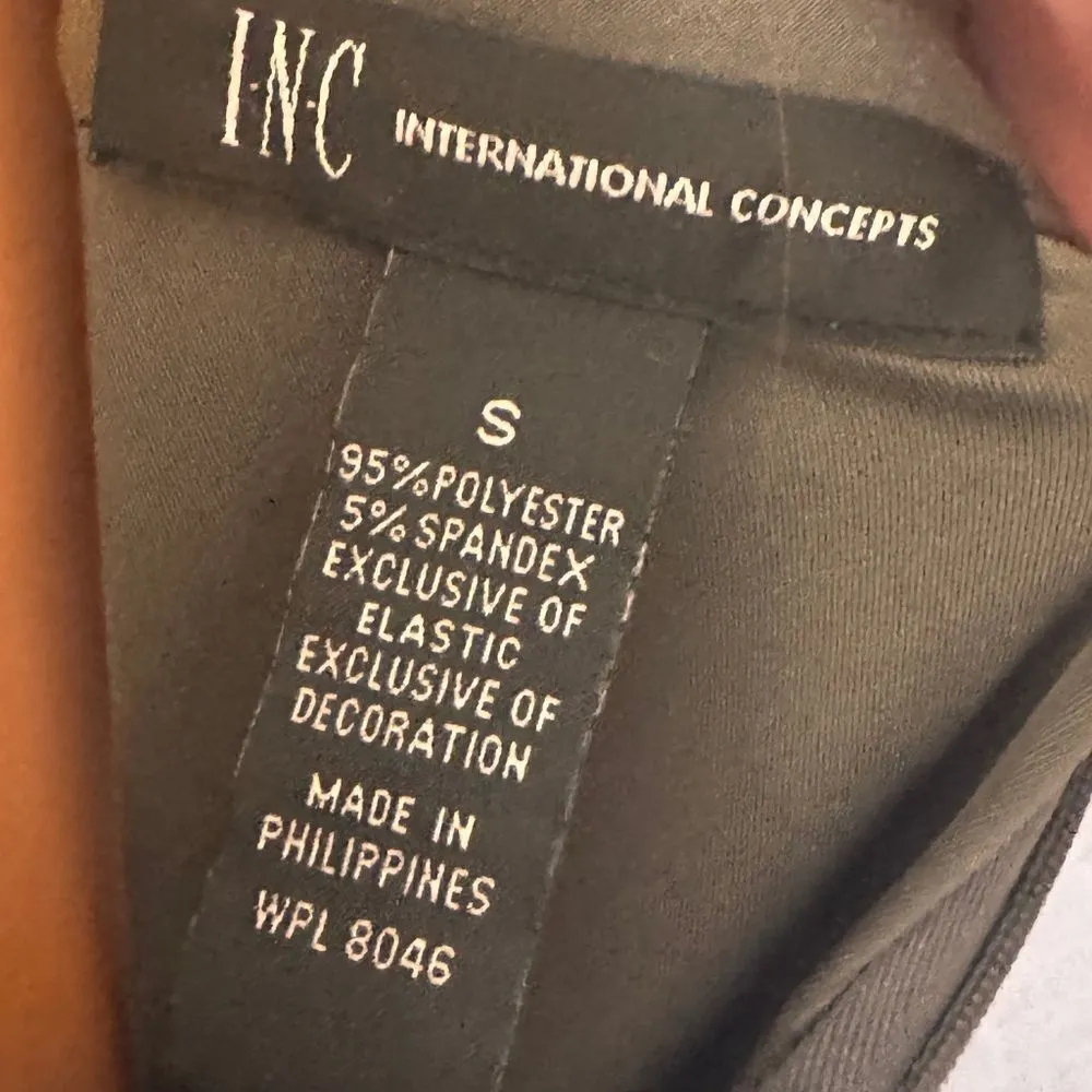 INC International Concepts Charcoal Blouse Pant Jumpsuit Gray - Image 3