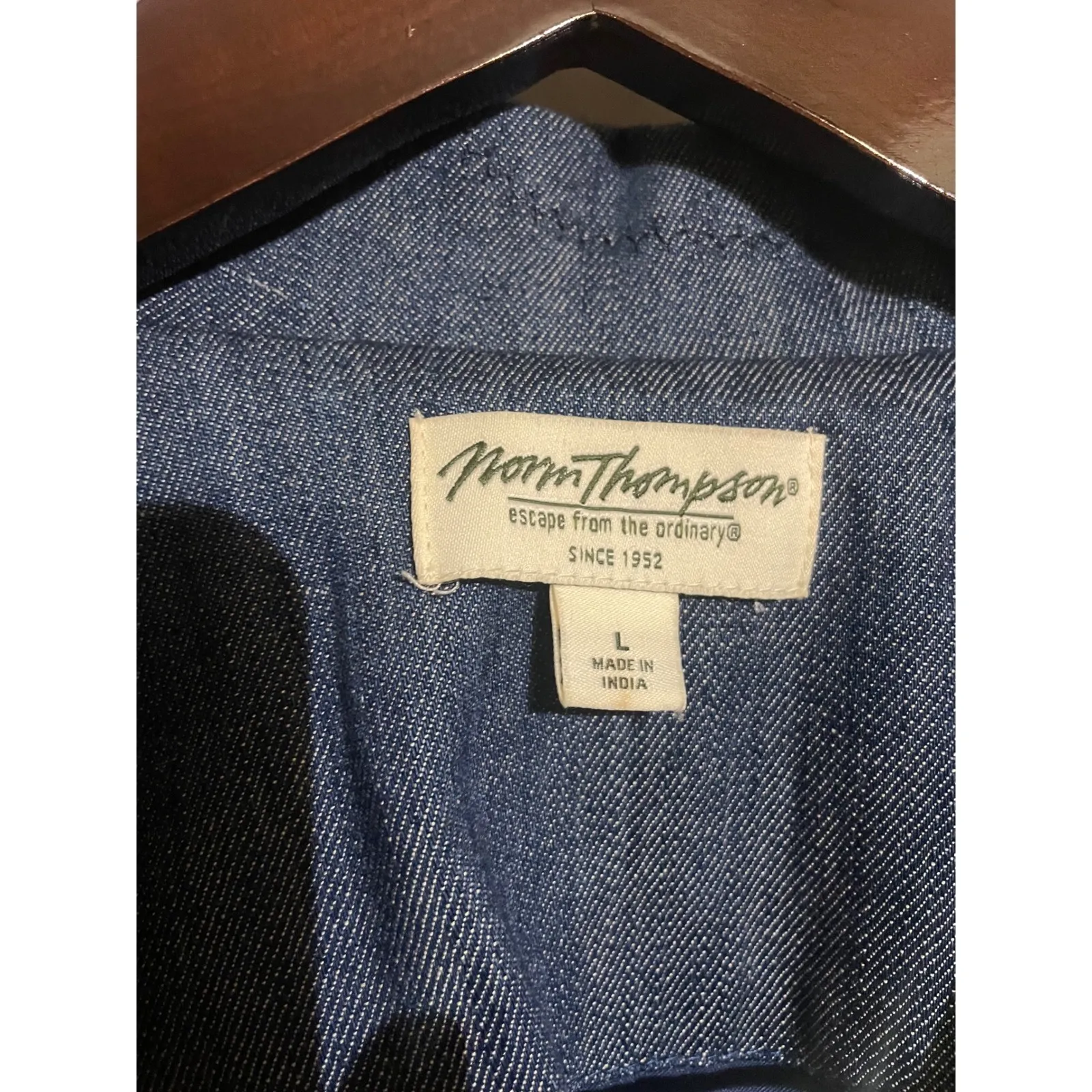 Nomi Thompson Embroidered Patchwork Denim Jacket Multicolor Floral Appliqué L Blue Size L - Image 14