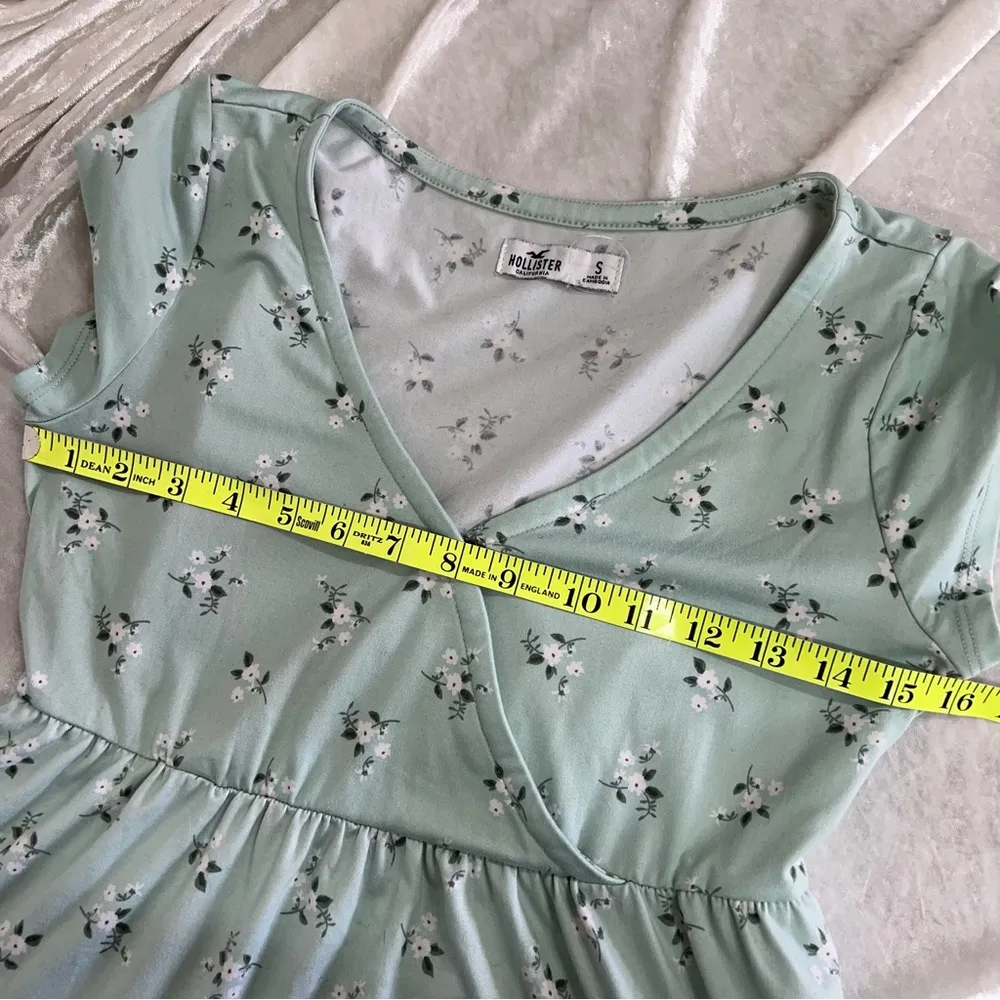 Hollister small Mint Green Floral babydoll Dress - Image 10