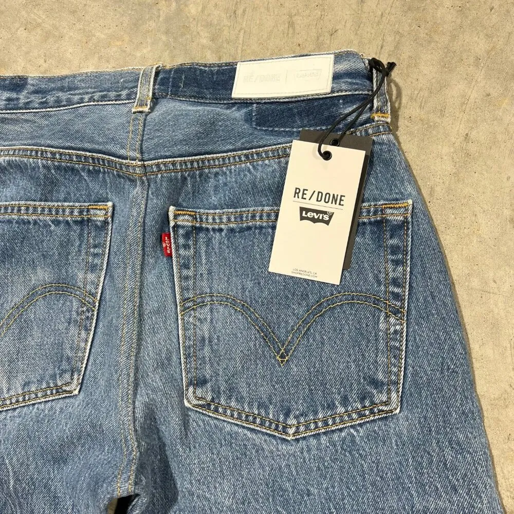 $499 NWT RE/DONE x LEVI'S HIGH RISE STOVE PIPE JEANS SZ 25 - Image 4