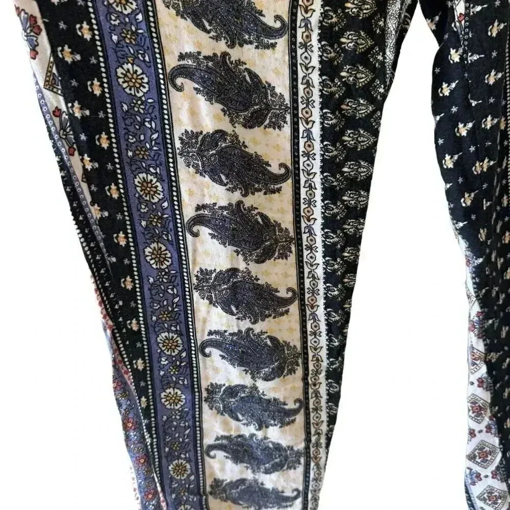 Rewash Tribal Paisley Gypsy Festival Soft High Rise Bohemian  Lightweight Jogger - Image 4