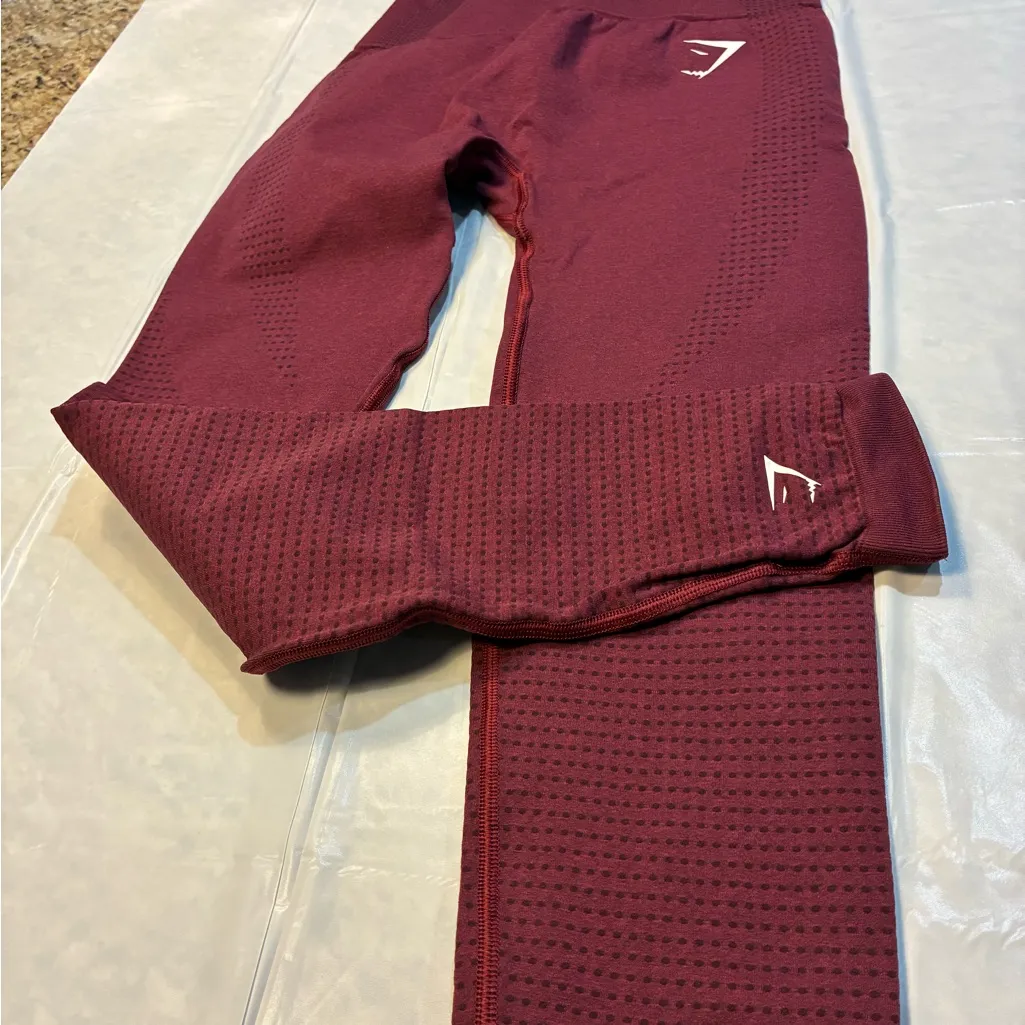 Gymshark Woman’s Burgundy Leggings - Image 2