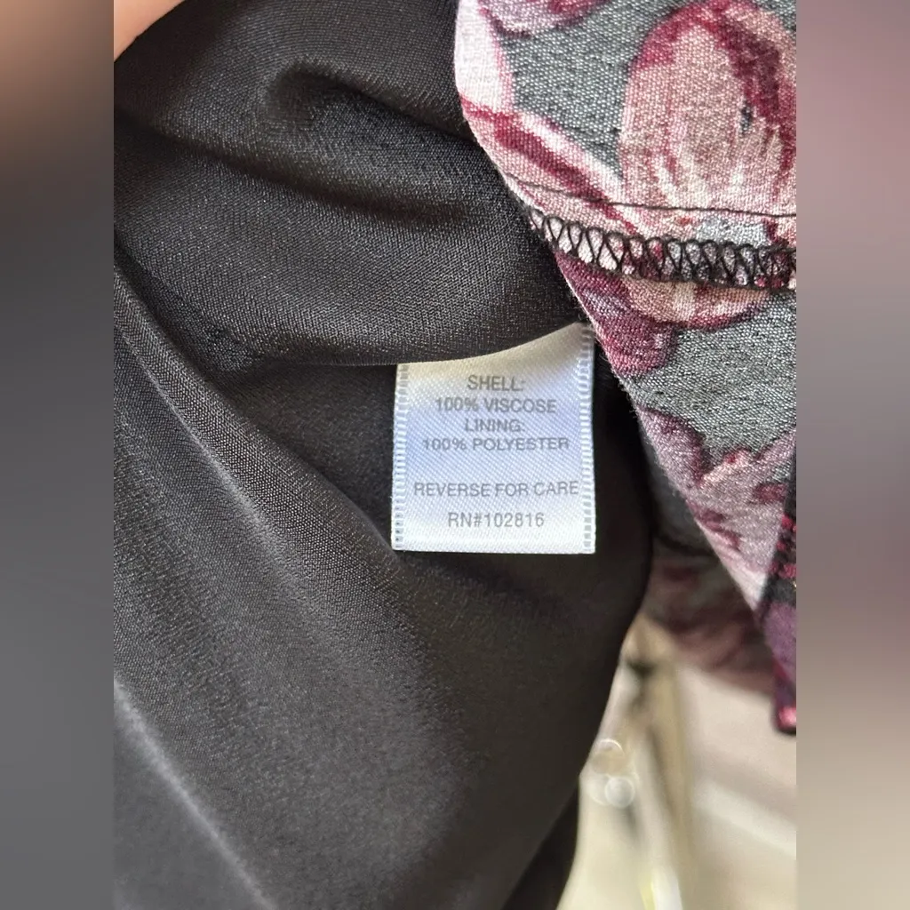 Garnet Hill Dropwaist Button-Up Long Sleeve Purple & Gold Pocket Dress Women’s 2 - Image 10