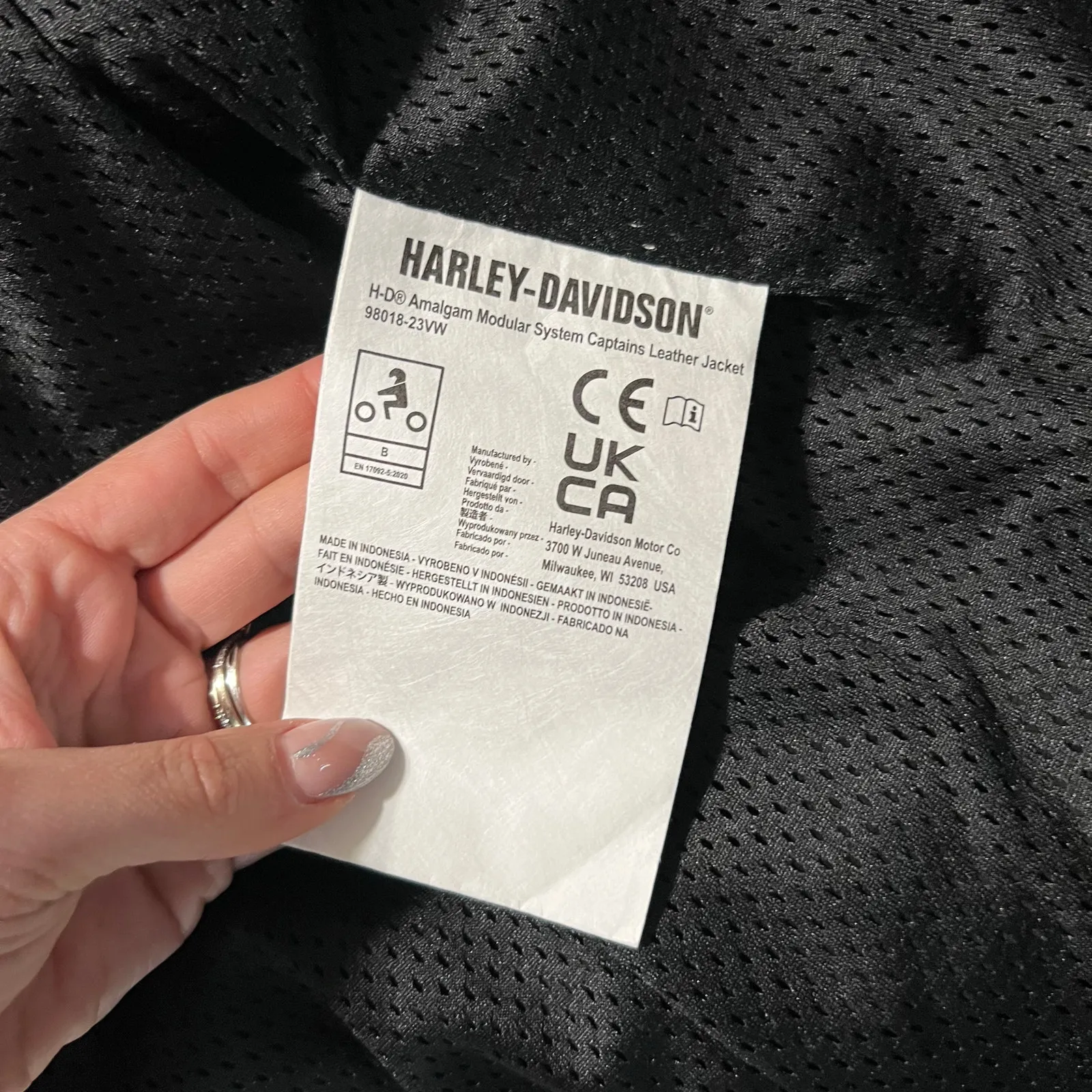 Harley-Davidson Women’s Black Layering System Captains Leather Jacket NEW 2XL - Image 9