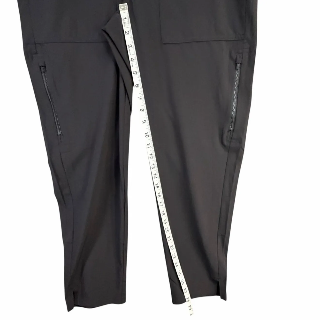 Athleta Brooklyn Ankle Utility Pants Womens 6 Black Mid Rise Urban Travel UPF40 - Image 9