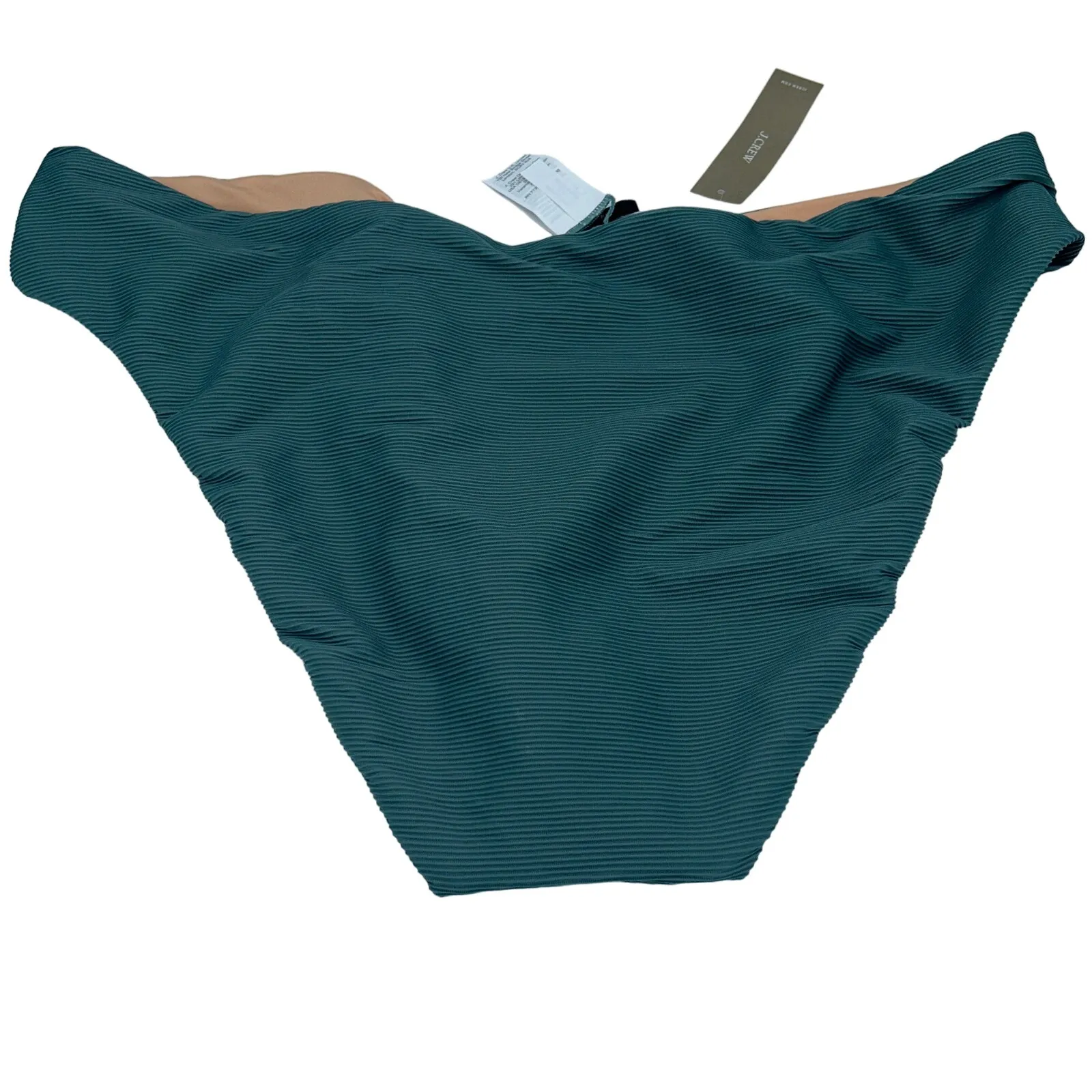 New J. Crew Teal Ribbed High Rise Cheeky Bikini Swim Bathing Suit Bottom Size 2X - Image 6