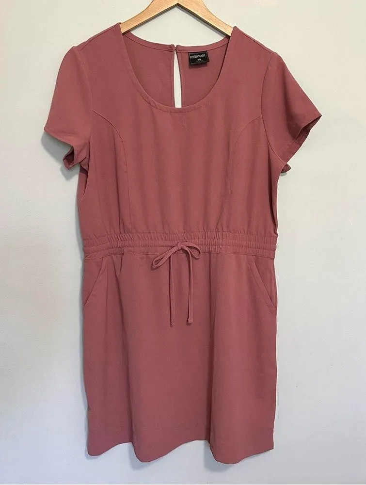 32 Degrees Soft Twill Drawstring Dress Women’s Size Large Deco Rose - Image 10