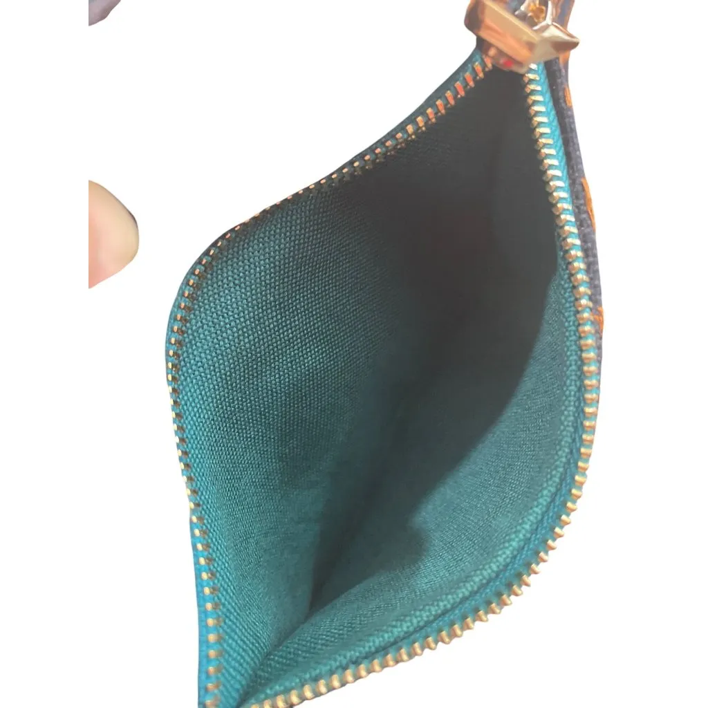 Spartina 449 Womens Brown Black Linen Leather Shoulder Handbag KU 8930 - Image 14