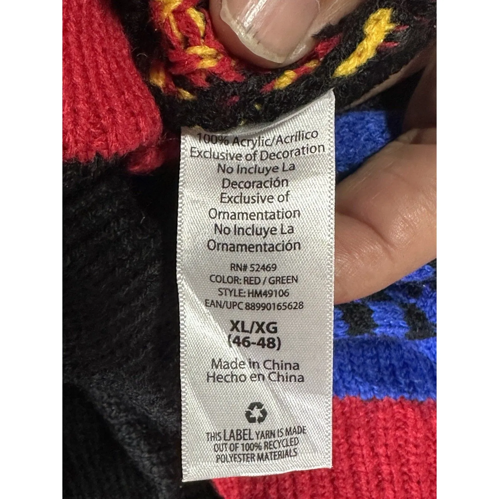 Holiday Time Ugly Christmas Sweater Dinosaur T-Rex Size XL - Image 9