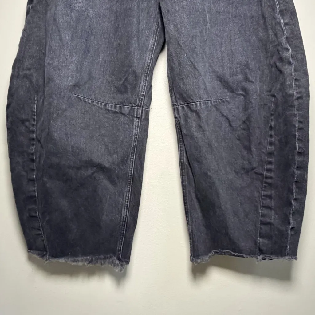 Citizens of Humanity Horseshoe Denim Black Barrel Jean Cropped Organic Cotton 30 - Image 8