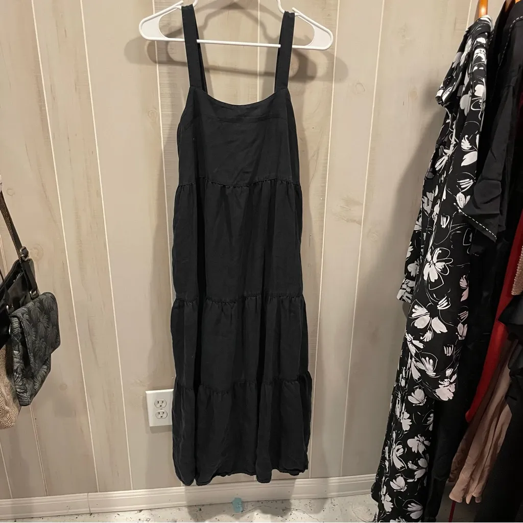 Cute black jumper tiered maxi/midi dress The Drop pockets - Image 11