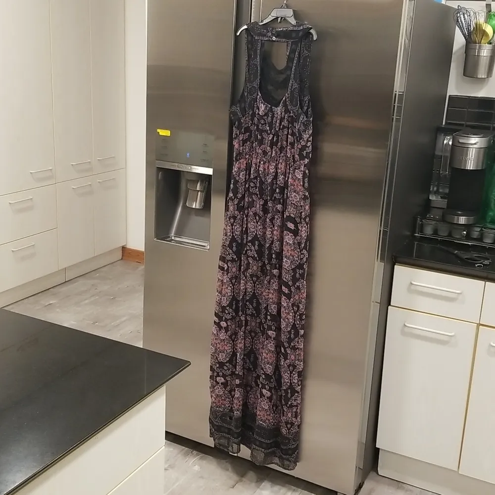 💕💕 Moroccan Printed Maxi Dress ~ Boho Chic Festival Size 6 - Image 10