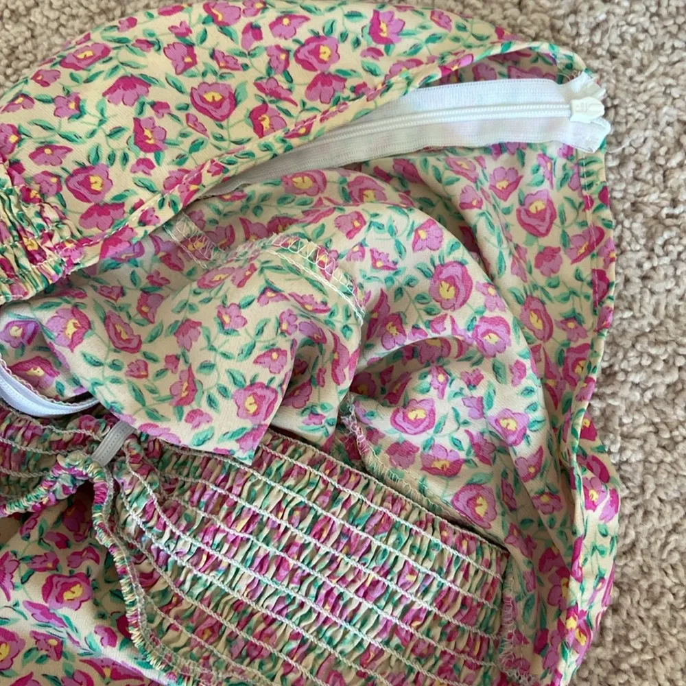 Floral halter neck dress. S Pink - Image 6