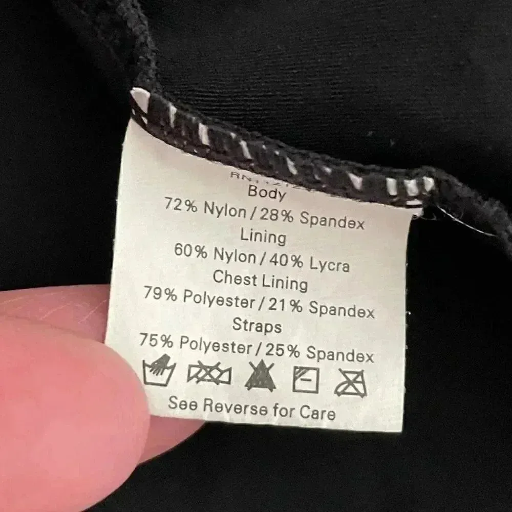 SPANX Women’s V-Neck Black Triangle Padded SZ 8 #1094 - Image 7