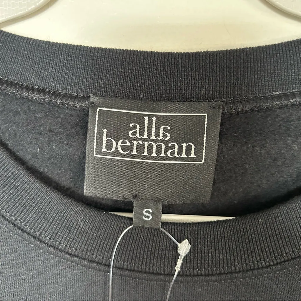 Alla Berman Miami Beach Black Boyfriend Sweatshirt S NWT - Image 4