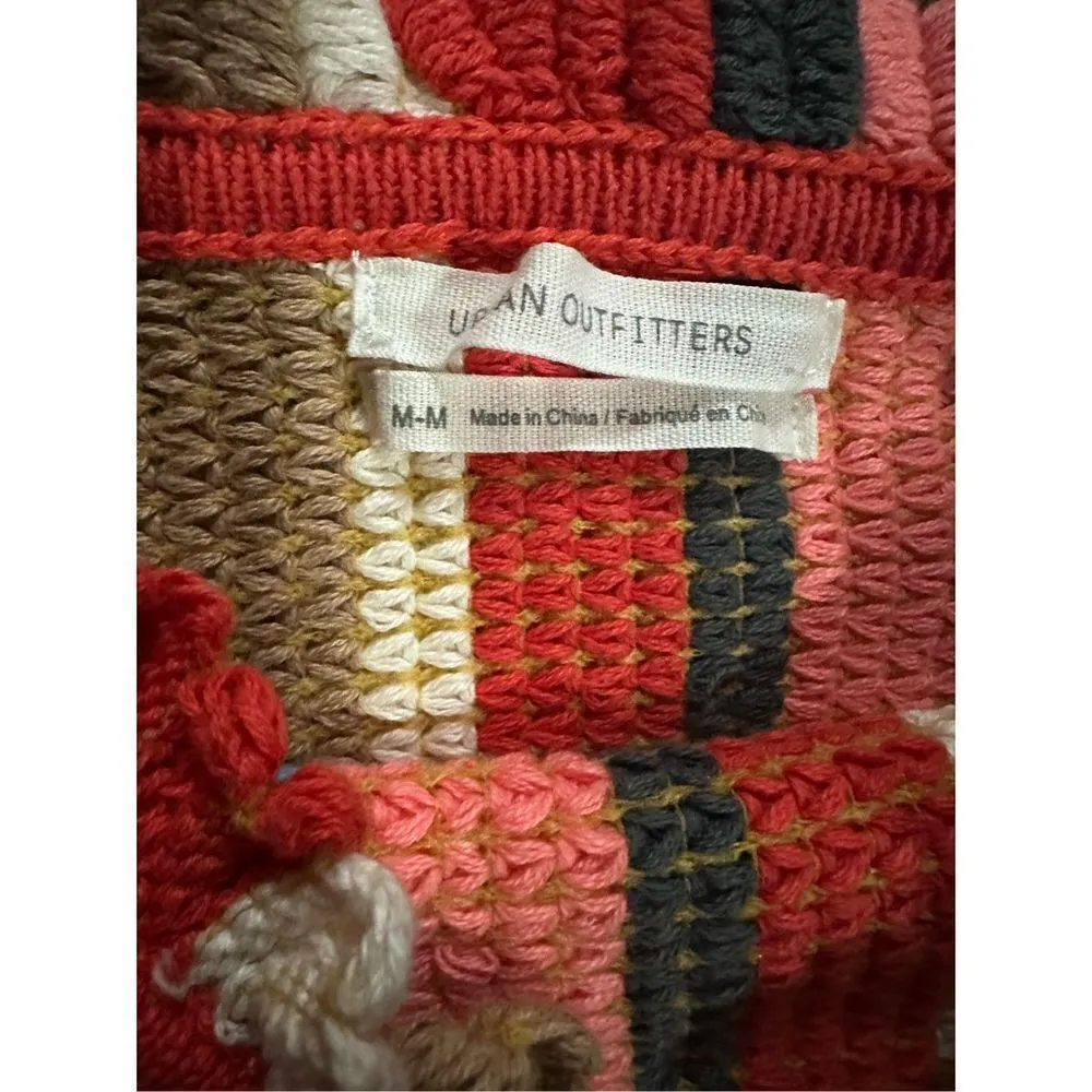 Urban Outfitters Multicolor Stripe Knit Crochet Tube Top Medium - Image 6