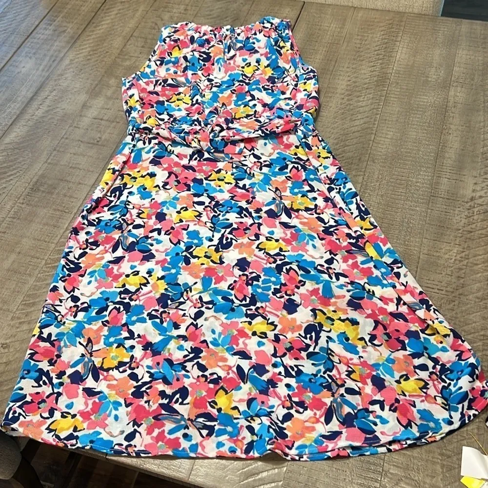 Juicy Couture Womens Floral Waterfall Print Midi Dress Multicolor - Image 5