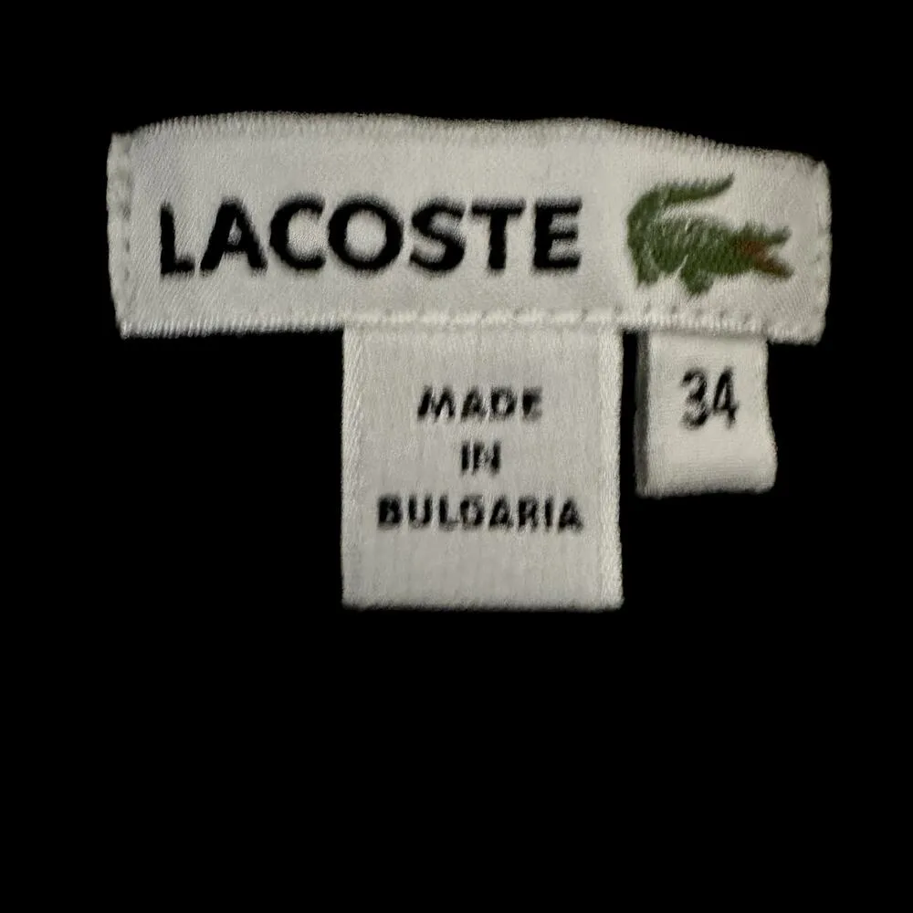 Lacoste Pencil Mini Skirt Side Slits Elastic Waist Pullover Viscose Black 34 S - Image 2