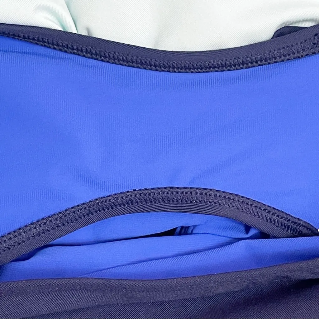 Athleta Coastline One Piece Swimsuit Cerulean Blue Colorblock Size Large Swim - Image 12