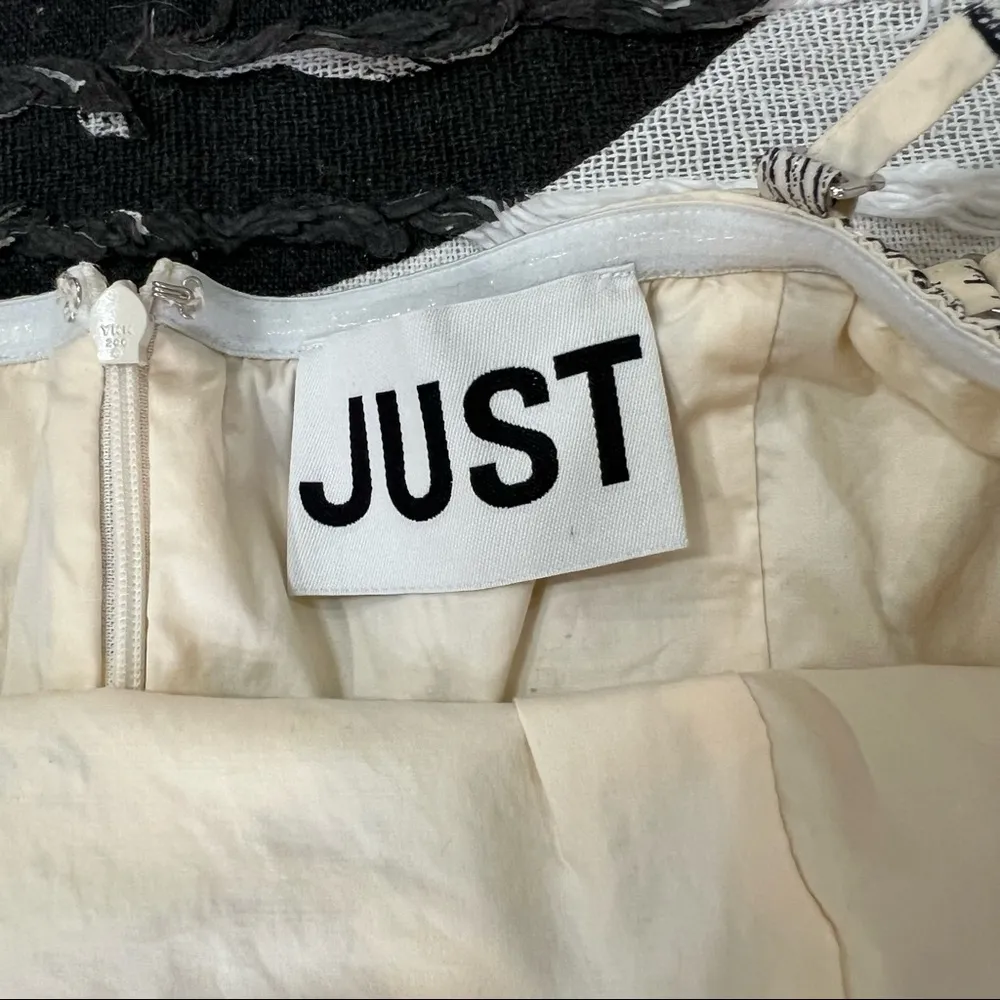 Anthropologie JUST Female Paperstrap Brush Stroke Prints Sz XS Dress Party Vacay Black - Image 13