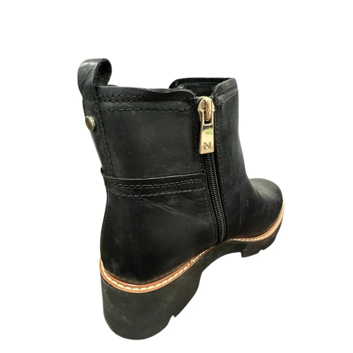 NWT! Naturalizer Darry Bootie Black Leather Block Heel - Size 7 (MSRP $185) - Image 6