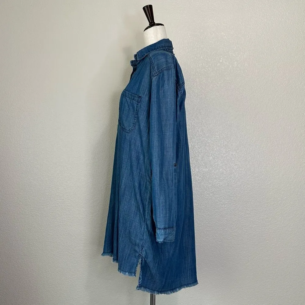 Billabong 100% Lyocell Chambray Long Sleeves Shirt Dress - Image 5