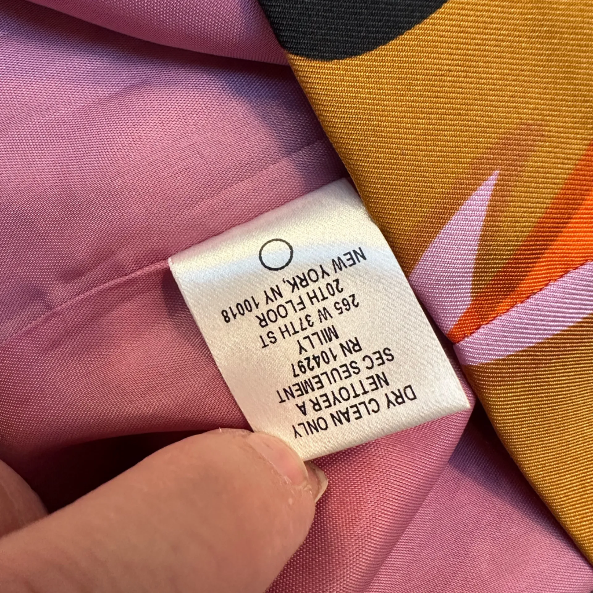 An Original MILLY of New York Runway Kaleidoscope One Shoulder Silk Dress Size 0 Orange - Image 14