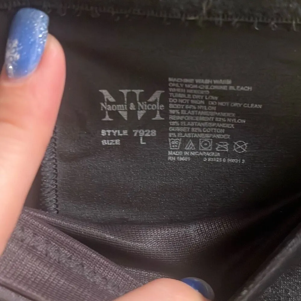 ✨Naomi & Nicole® Sz Large Shapewear Women's High Waist Boy Shorts✨ Black - Image 6