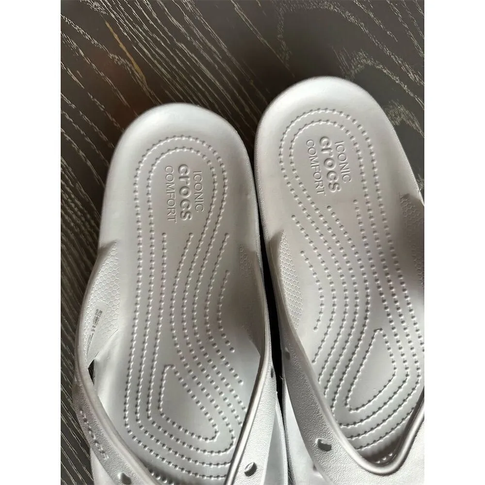 Crocs Unisex All-Terrain Flip Flop White Sandals Size 6 Men / 8 Women - Image 2