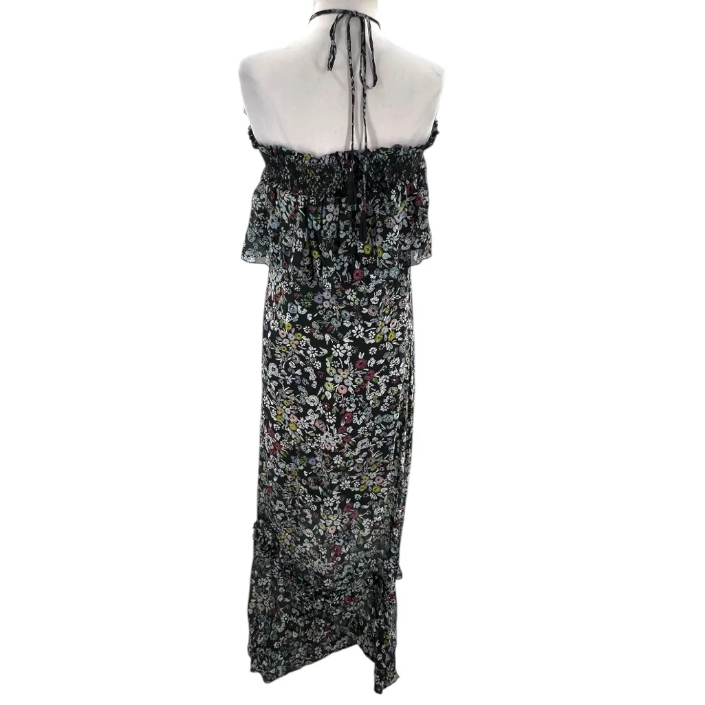 Rebecca Minkoff Lima off the shoulder tie neck floral maxi dress sz 6 - Image 9