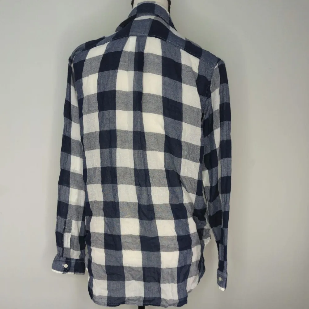 Denim & Supply Ralph Lauren‎ Blue Buffalo Plaid Cotton Button - Image 4