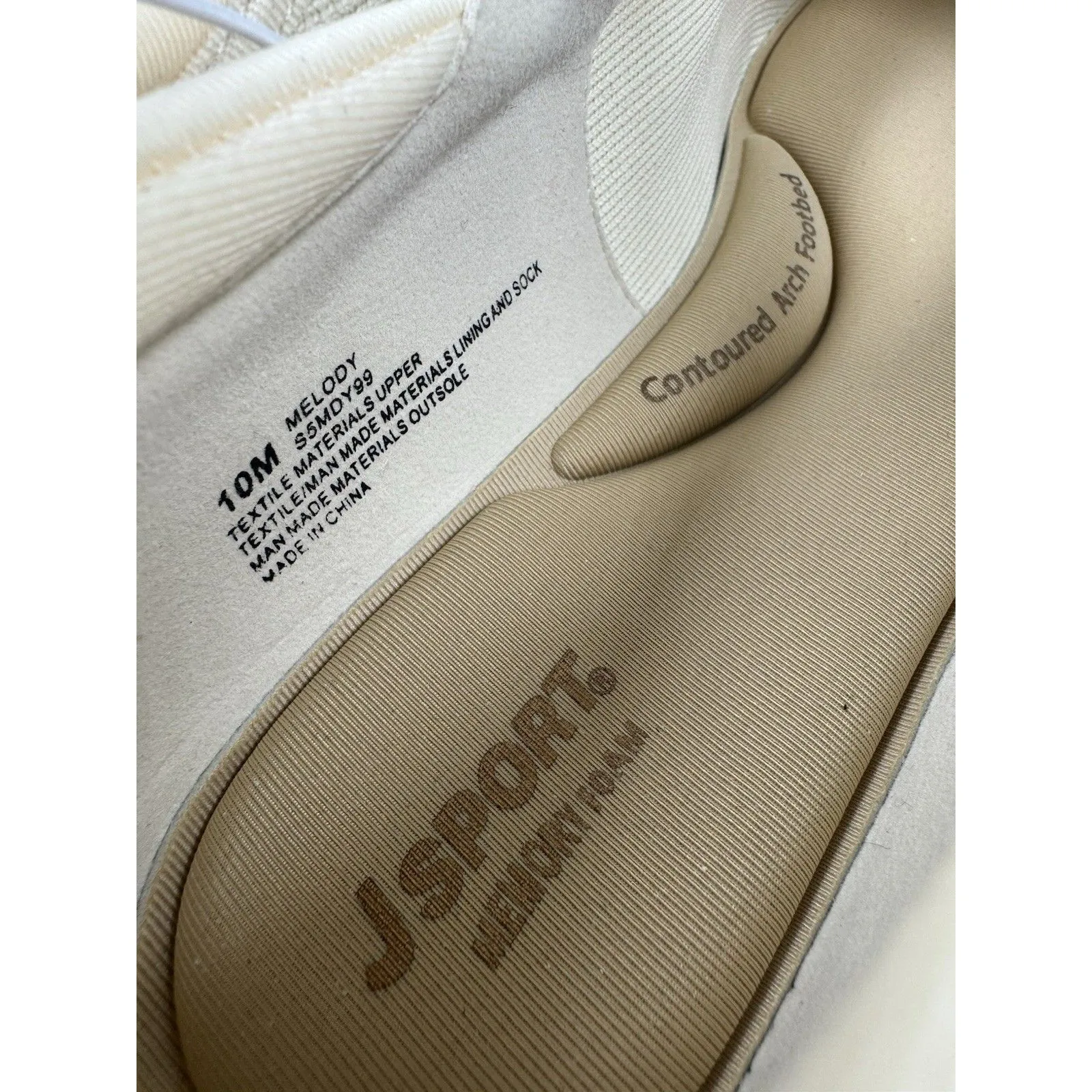 Jsport Womens Shoes Cream Mary Jane Memory Foam Contoured Arch Lightweight Sz 10 - Image 8
