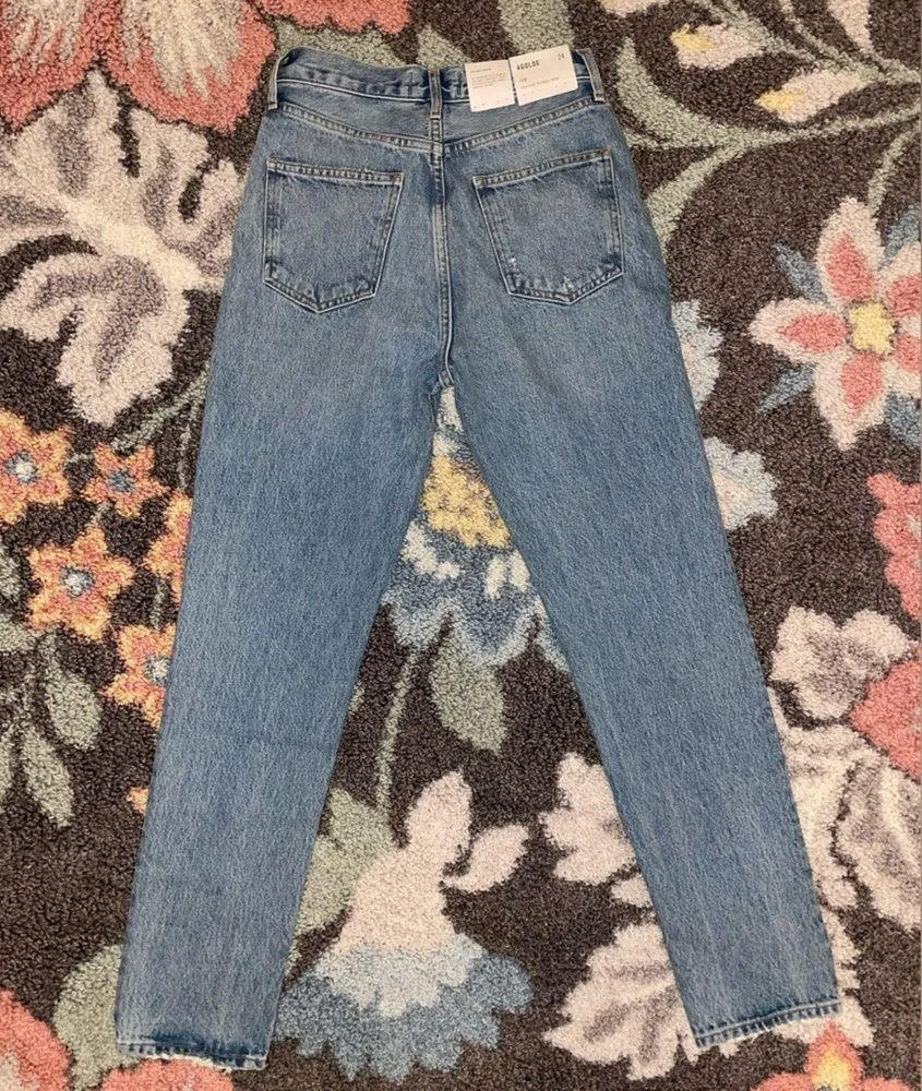 NWT AGOLDE Fen High Rise Relaxed Taper Denim Jeans Size 24 - Image 5