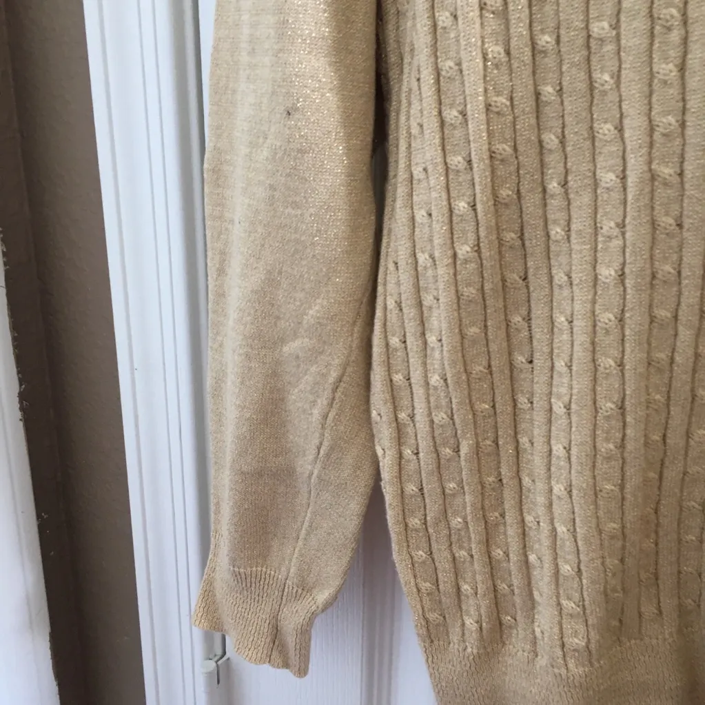 FINAL MARKDOWN Shimmery Drapers and Damon’s knit top petite med Size undefined - Image 2