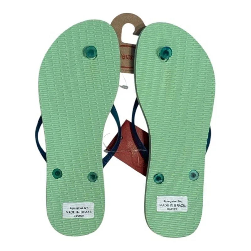 NEW Havaianas 11 12 41 42 Slim Metallic Rainbow Flip Flops Sandal Rubber Thong - Image 4