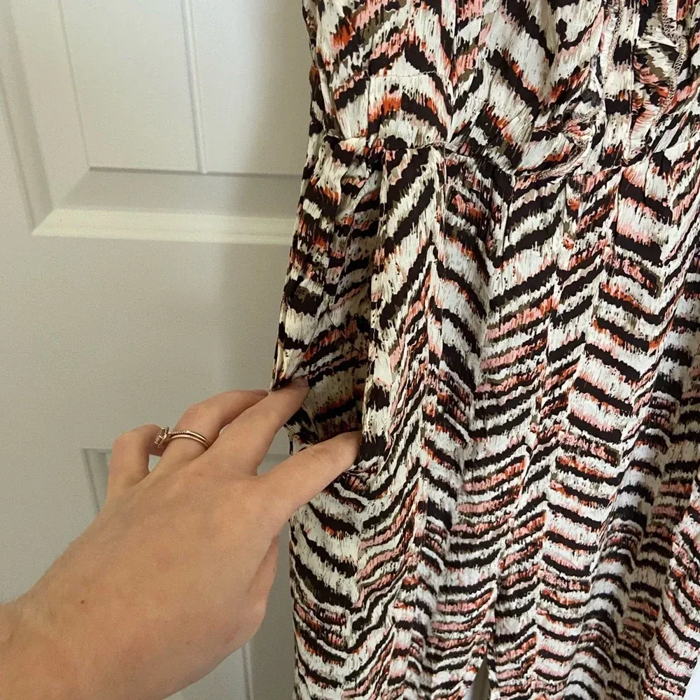 YJ Collection women’s patterned jumpsuit —‎ medium Brown - Image 3