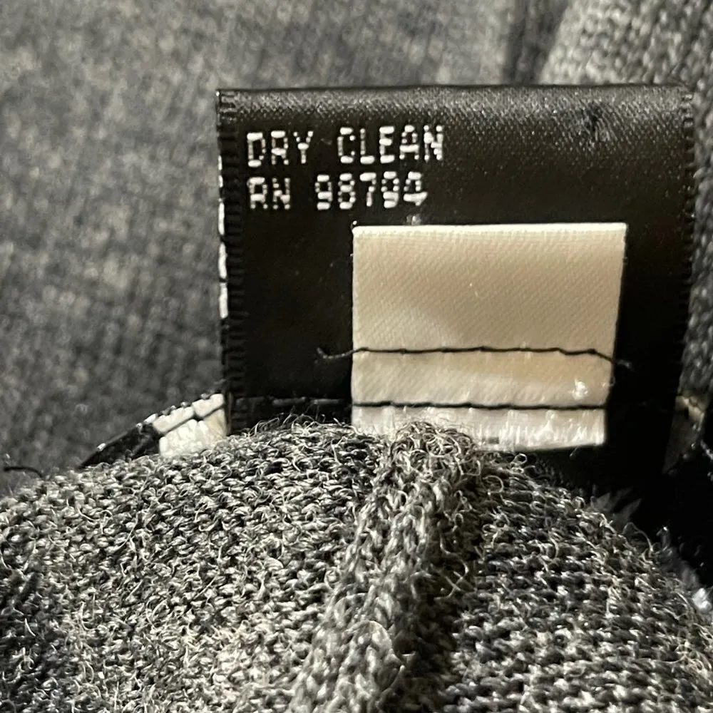 Nina Leonard Dress Wool Blend Grey Knit High-Rise Pant Size S - Image 5