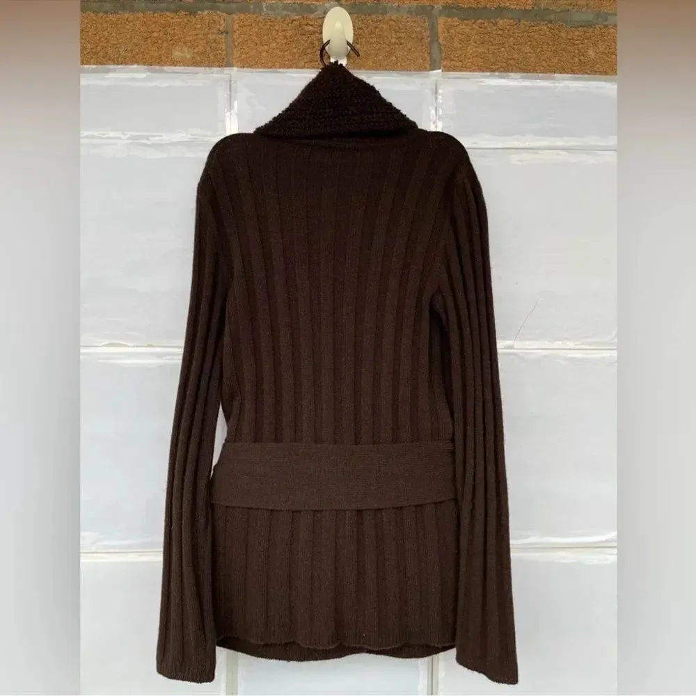 Salvatore Ferragamo Brown Wool Cashmere cárdigan medium - Image 9